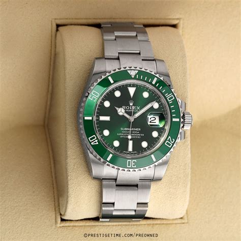 rolex submariner hulk pre owned price|rolex hulk original price.